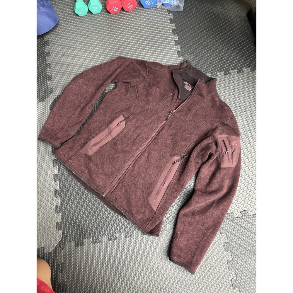 ARCTERYX Jacket Bordeaux Red SoftShell Womens Polartec Fleece Size L